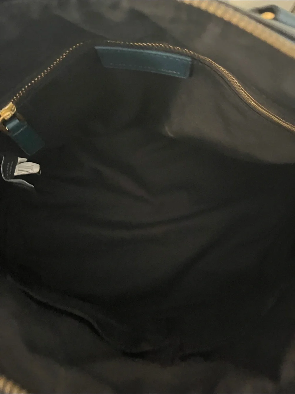 Marc by Marc Jacobs Teal Blue Leather Satchel with Gold Hardware
